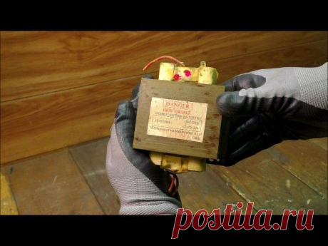 Самоделка из трансформатора от микроволновки Полезная самоделка для гаража или мастерской из трансформатора от микроволновки