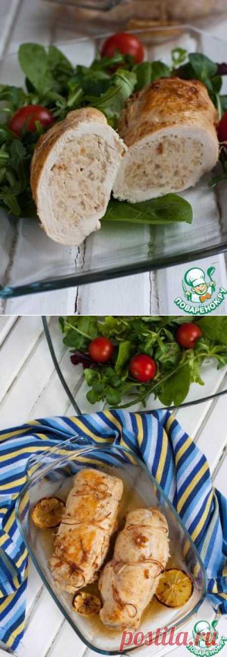 Куриные рулетики с лимонно-яблочной начинкой - кулинарный рецепт