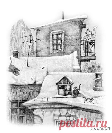 &quot;в гостях у Карлсона&quot; Tatyana Popovichenko - Artwork on USEUM