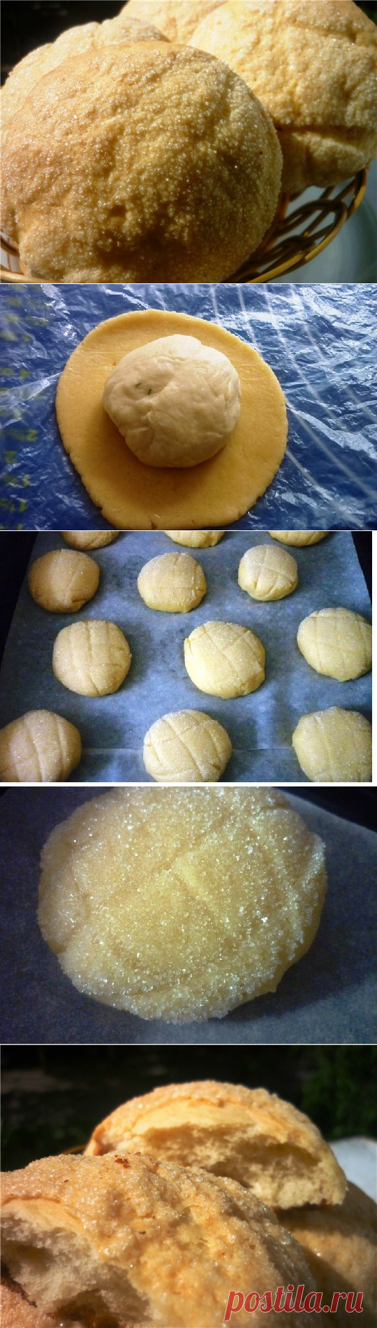 Дынные японские булочки Melon Pan.