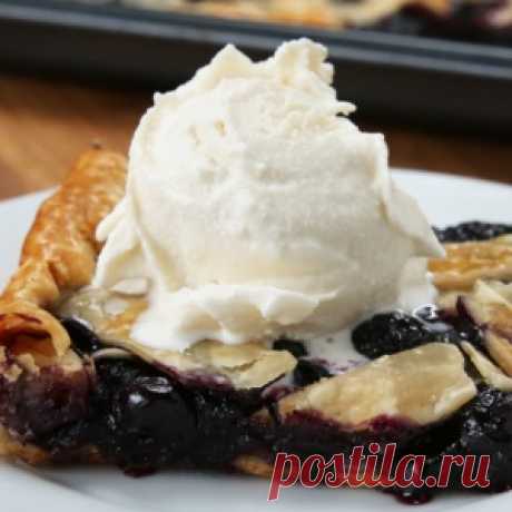 Готовим невероятно вкусный пирог с черникой. Проще не придумать