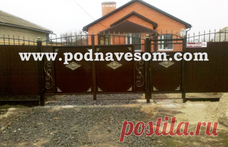 Ворота и калитка с элементами ковки