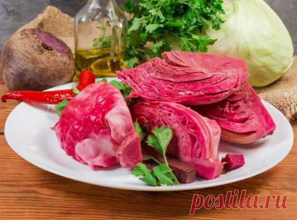 Хрустящая маринованная капуста со свеклой — Домашняя кулинария