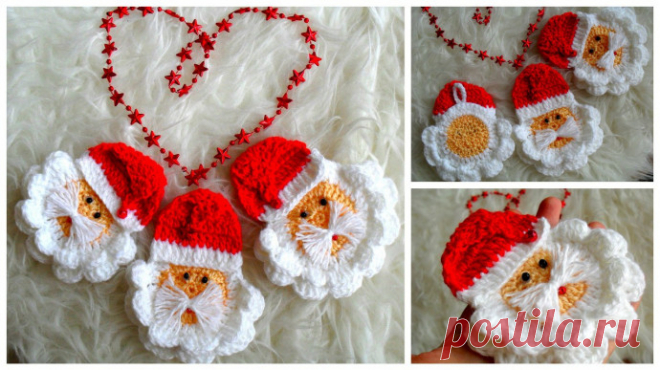 Вязаные игрушки - подвески на ёлку