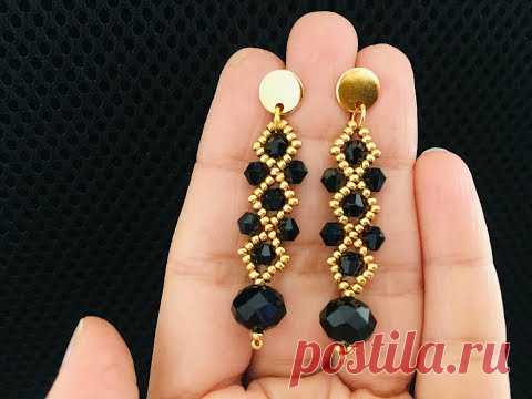Bicone Earrings || DIY Beaded Earrings