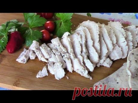 Новый рецепт приготовления НЕЖНОГО ВАРЕНОГО КУРИНОГО ФИЛЕ для салатов, закусок и бутербродов.