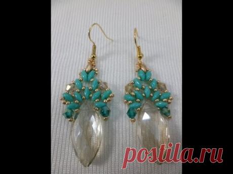 Tutorial - Orecchini con goccia in cristallo e superduo