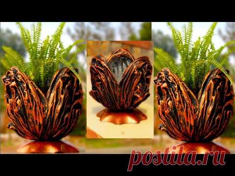 Cement Craft Ideas/ Unique With Potted Plants Made From Cloth and Cement