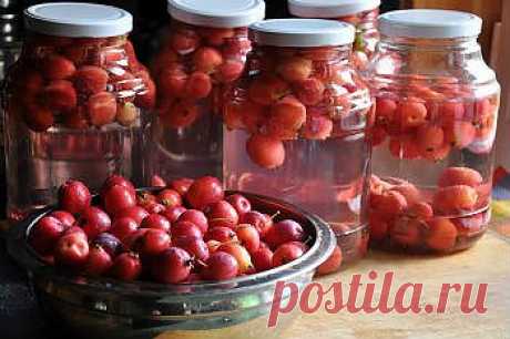 Рецепт компота из райских яблок на зиму - Компот на зиму . 1001 ЕДА вкусные рецепты с фото!