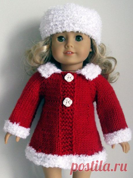 Knitting PATTERN Beginner level FOR American Girl 18 inch DOLL (01)
