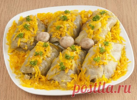 Голубцы с гречневой кашей и грибами