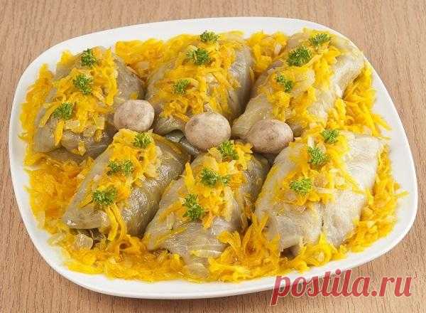 Голубцы с гречневой кашей и грибами