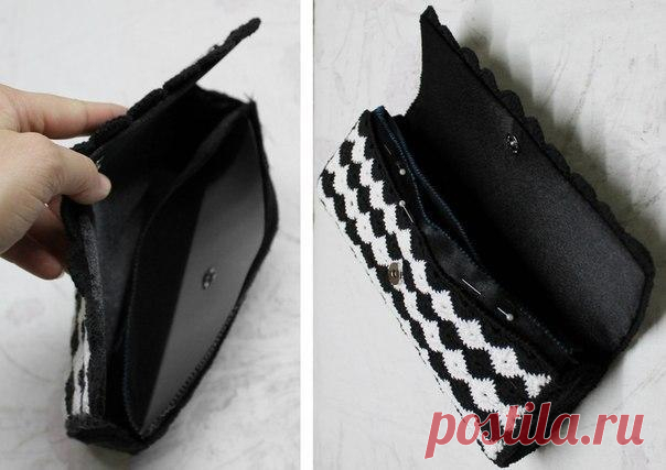 Вязаный клатч Classica