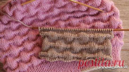 Узор складки – Клоке спицами
Описание: http://prjaga.ru/uzory-vyazaniya/spicami/uzor-skladki-kloke-spicami