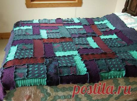 Плед из старых свитеров: с чего все началось. Часть1 | Златоручка | Яндекс Дзен