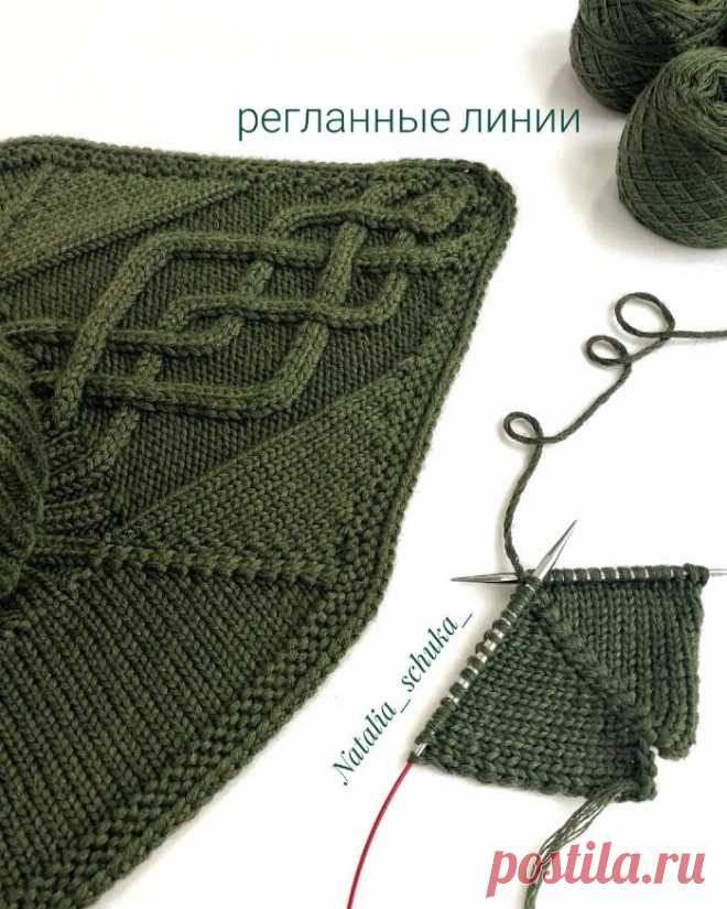 Манишка Вираж - расчет реглана и описание вязания