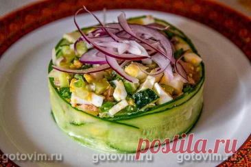 Салат из печени трески с яйцом и огурцом. Рецепт с фото - Домашние рецепты приготовления вкусных блюд