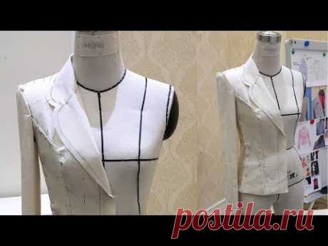 Draping tailored or notched collar - YouTube
