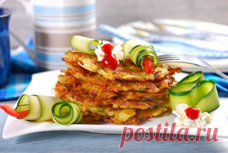 ​Драники из кабачка, яблока и картофеля