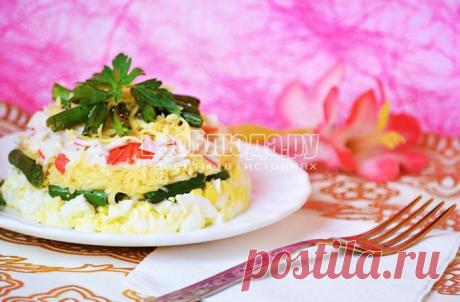 Праздничный салат с крабовыми палочками, рецепт с фото | Все Блюда