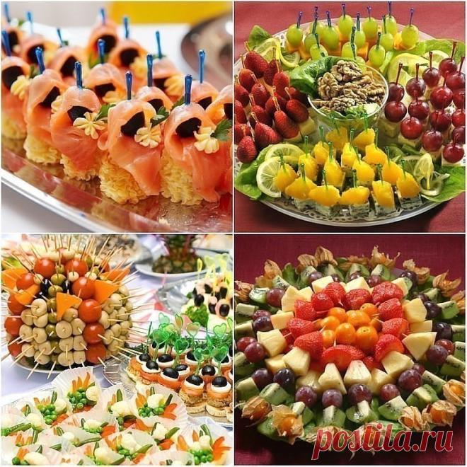 Как красиво украсить ваш стол холодными закусками..Берите себе на заметку.