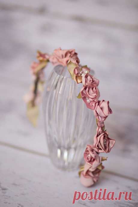 Flower Crown Flower Headband Flower Hair Band от HopefullyRomantic