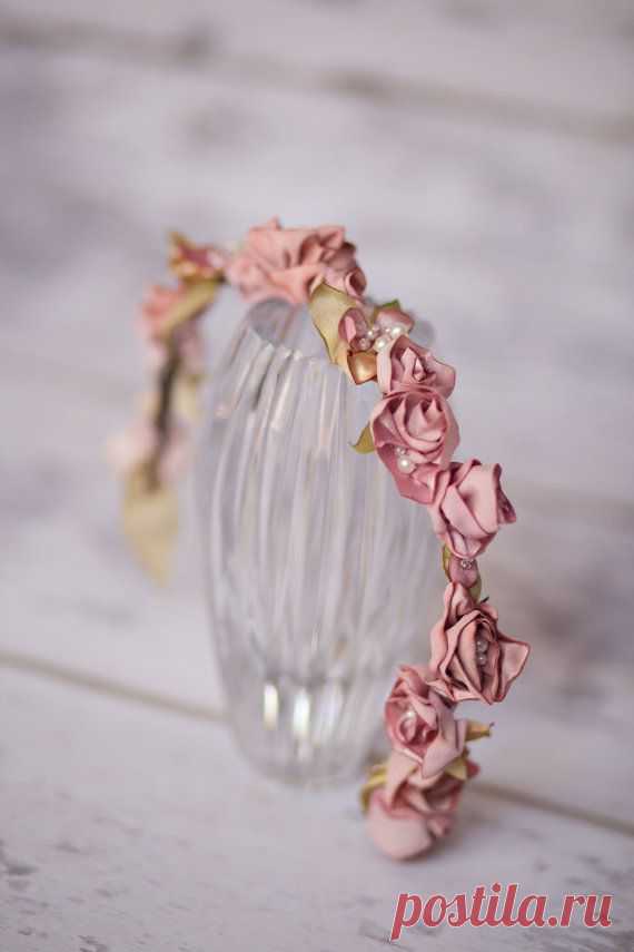 Flower Crown Flower Headband Flower Hair Band от HopefullyRomantic