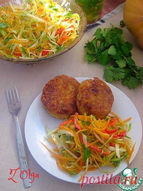 Салат из свежего кабачка и тыквы - кулинарный рецепт