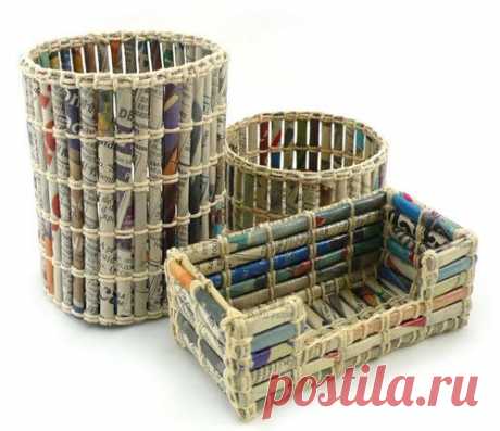 Идеи поделок из газет