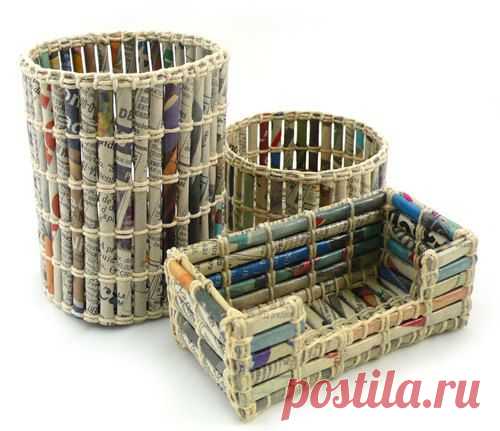 Идеи поделок из газет