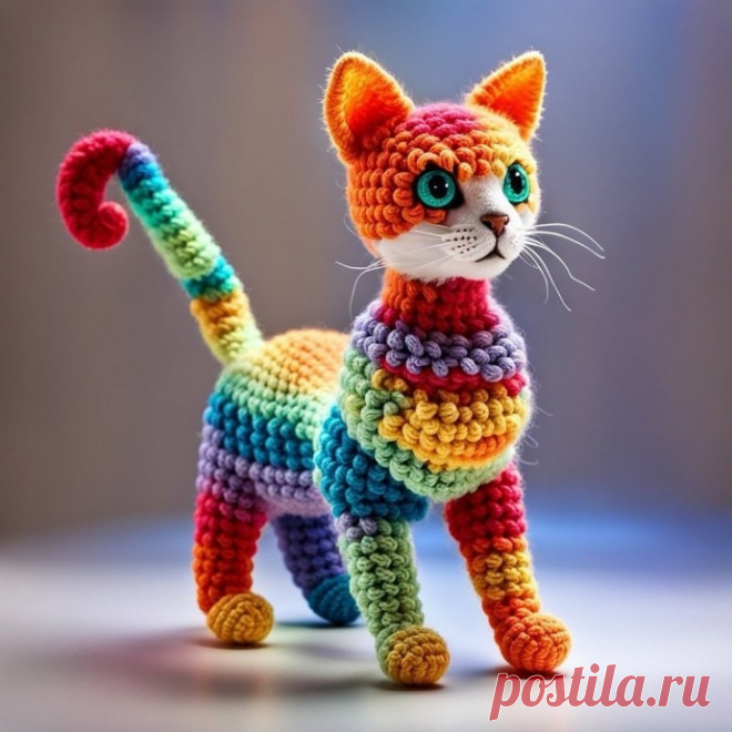 Обалденные вязаные котики