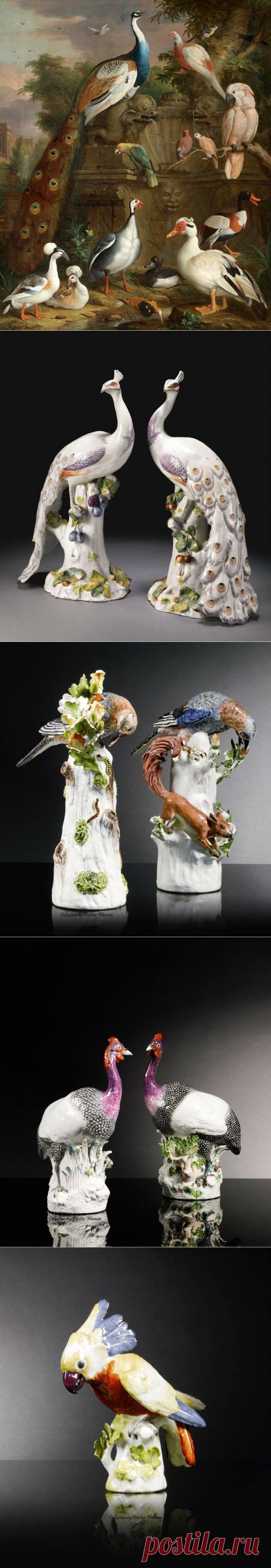 Птичий мир в фарфоре - Майсенская мануфактура,середины XVII в..