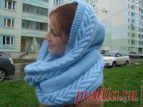 Элегантный,красивый и теплый снуд "Снежная королева"