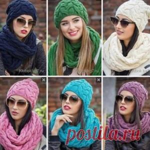 Как связать шапочку спицами узором «Коса»… - МирТесен