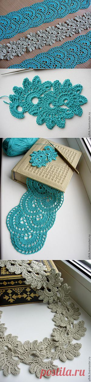 МК-вяжем ленточное кружево крючком. - Ярмарка Мастеров - ручная работа, handmade