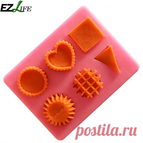 9.2*7.1*1.2 см Шесть в одном Силиконовые Мыло Формы Силиконовые Формы Торт Лед Моделирование Инструмент Кондитерские искусство Декоративные Аксессуары Для Кухни LQW1297 купить на AliExpress