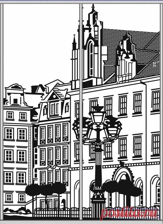 Пескоструйный рисунок Город | Хороший дизайн: Скинали Фрески Фотообои Пескоструйные рисунки