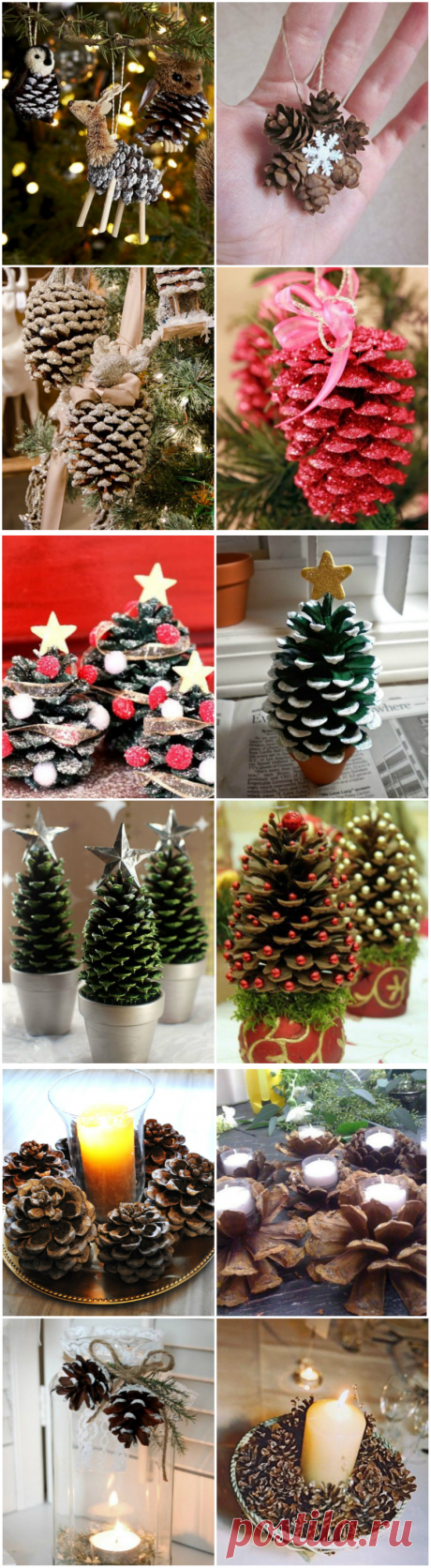 Новогодние поделки из шишек