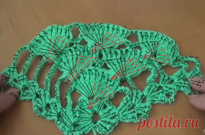 Схема узора к турецкой шали