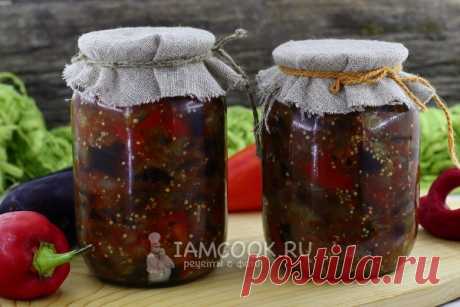 Лечо с баклажанами, помидорами и перцем