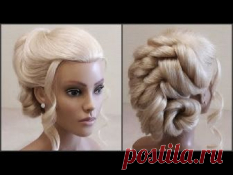 Подробное обучение по прическам.Красивая вечерняя прическа.Detailed training for the hairdresser.
