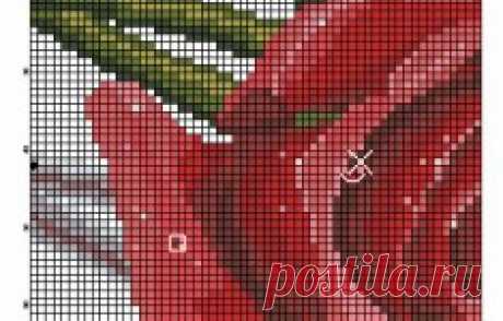 Cross Stitch Rose. Scheme cross stitch rose  | Домоводство для всей семьи.