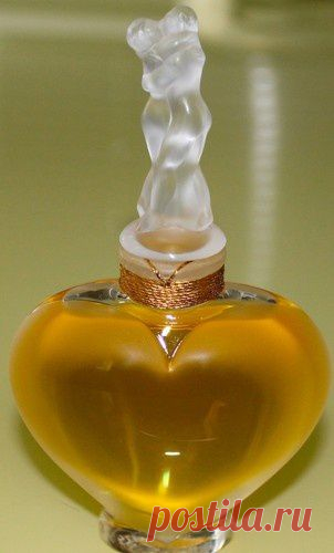 Lalique France Amour Crystal Perfume/Parfum Bottle Sealed Nudes/Heart 2 oz 60 ml
