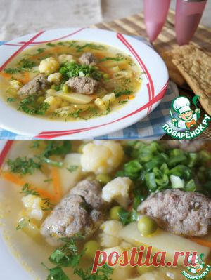 Суп с кнелями из куриной печенки - кулинарный рецепт