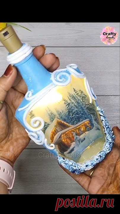 This is so easy yet amazing bottle decor idea