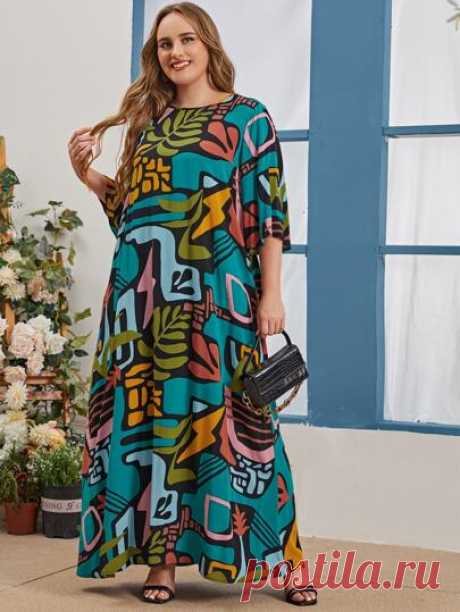 SHEIN Платье с цветочным принтом размера плюс Что сейчас в тренде? SHEIN Платье с цветочным принтом размера плюс SHEIN. Все трендовые Платья размер плюс уже в наличии! Бесплатная доставка!Бесплатная доставка для заказов от 590 руб.✓500 + новых поступлений ежедневно✓