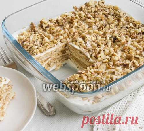 Десерт из сметаны и печенья