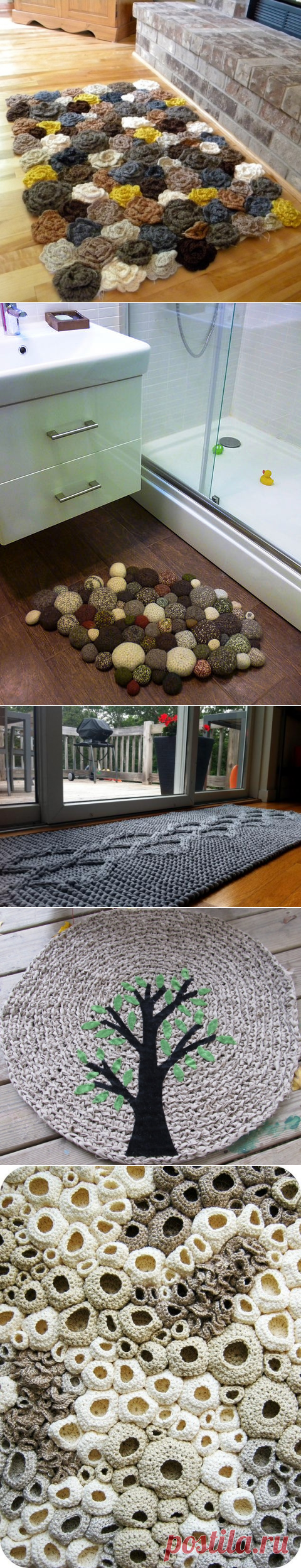 Уютный и оригинальный интерьер с помощью вязаных ковриков. Часть 2 - Ярмарка Мастеров - ручная работа, handmade
