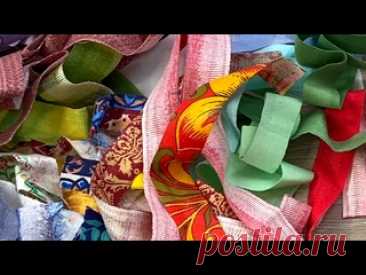 Придумала новый способ, как использовать кромки от ткани. DIY Мастер-класс