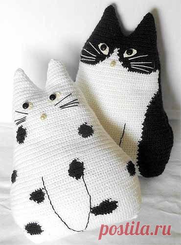 Подушки-котики. Крючком. Схема. / Лаборатория домашнего хозяйства